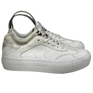 Blowfish Malibu Smash Sneaker Platform Outsole White Faux Leather White Size 7